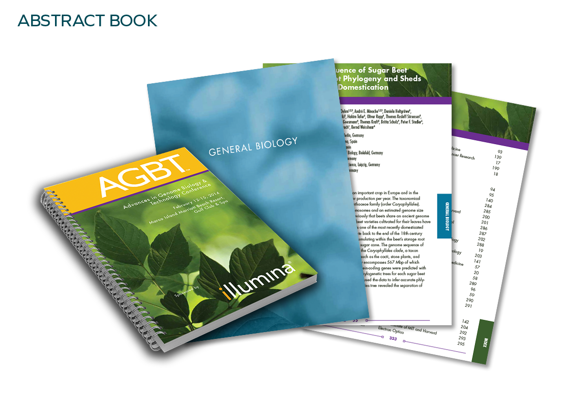 Sample of AGBT Abstract Book pages